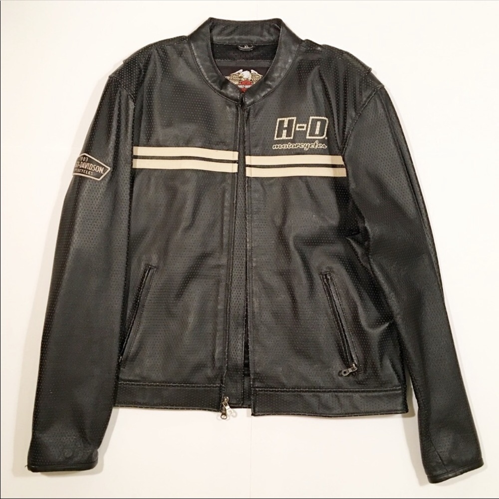 Harley-Davidson black classic leather jacket XL